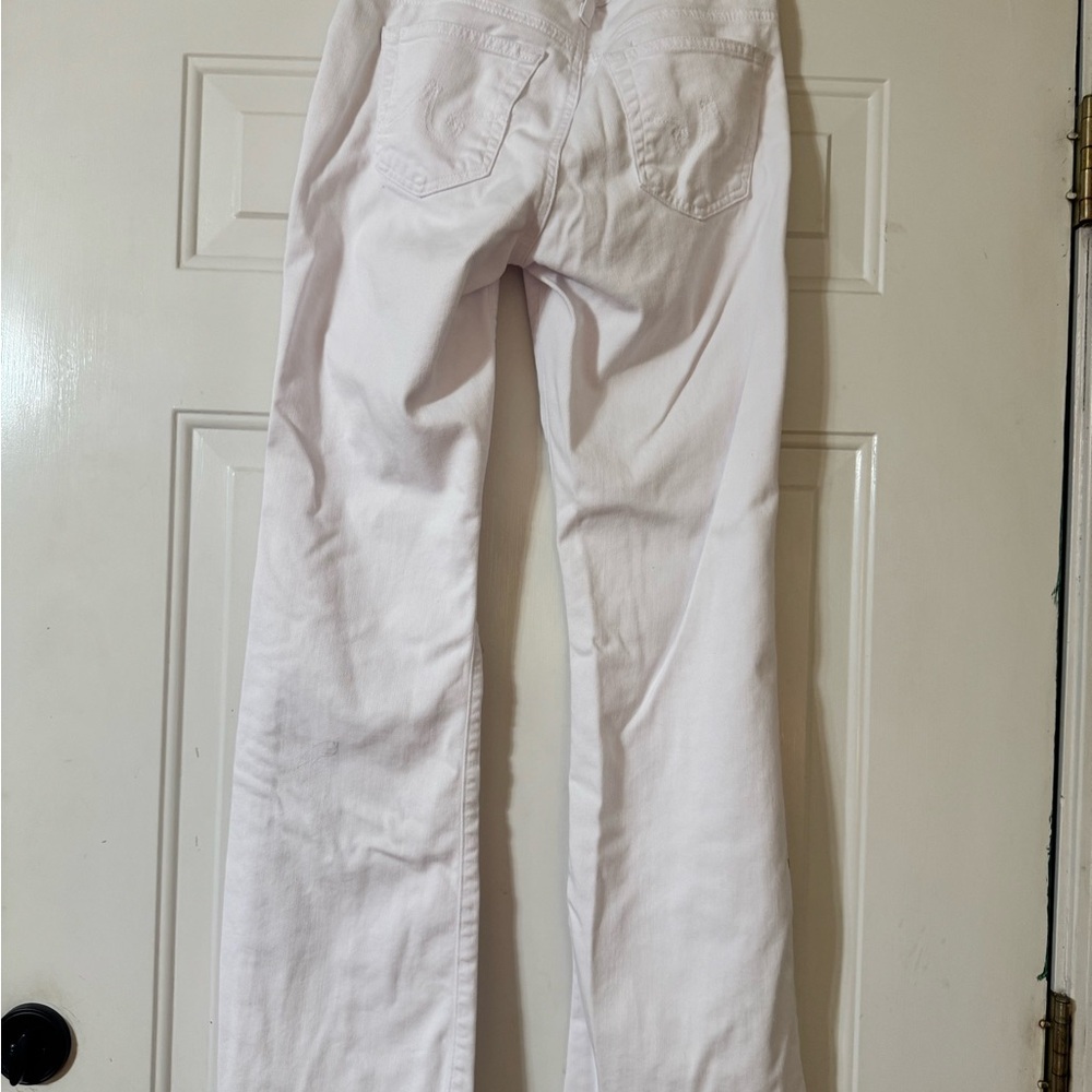 Ag Adriano Goldschmied White Bootcut Denim Jeans